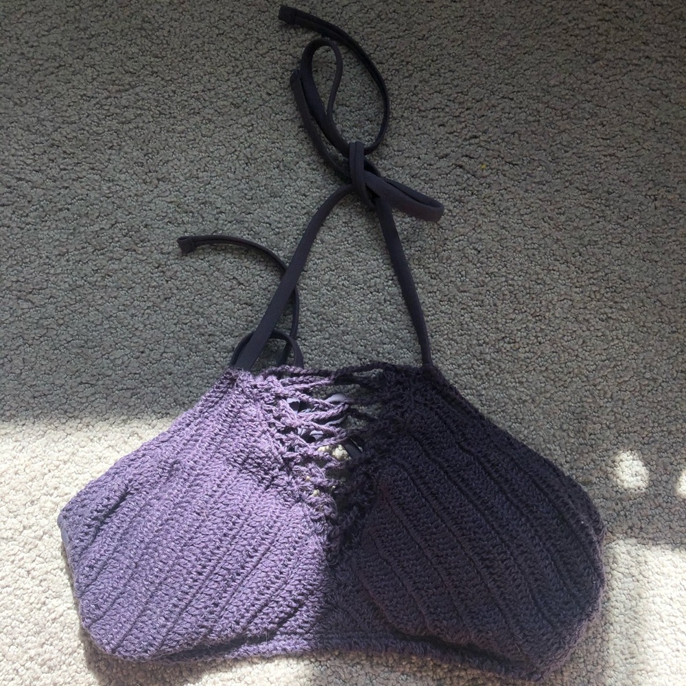 purple bikini top halter